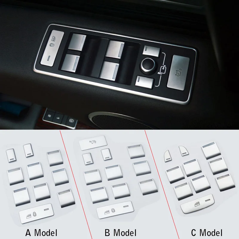 

Car Door Armrest Window Lift Button Cover Trim Sticker For Land Rover Range Rover Vogue/ & Range Rover Sport Velar & Discovery 5