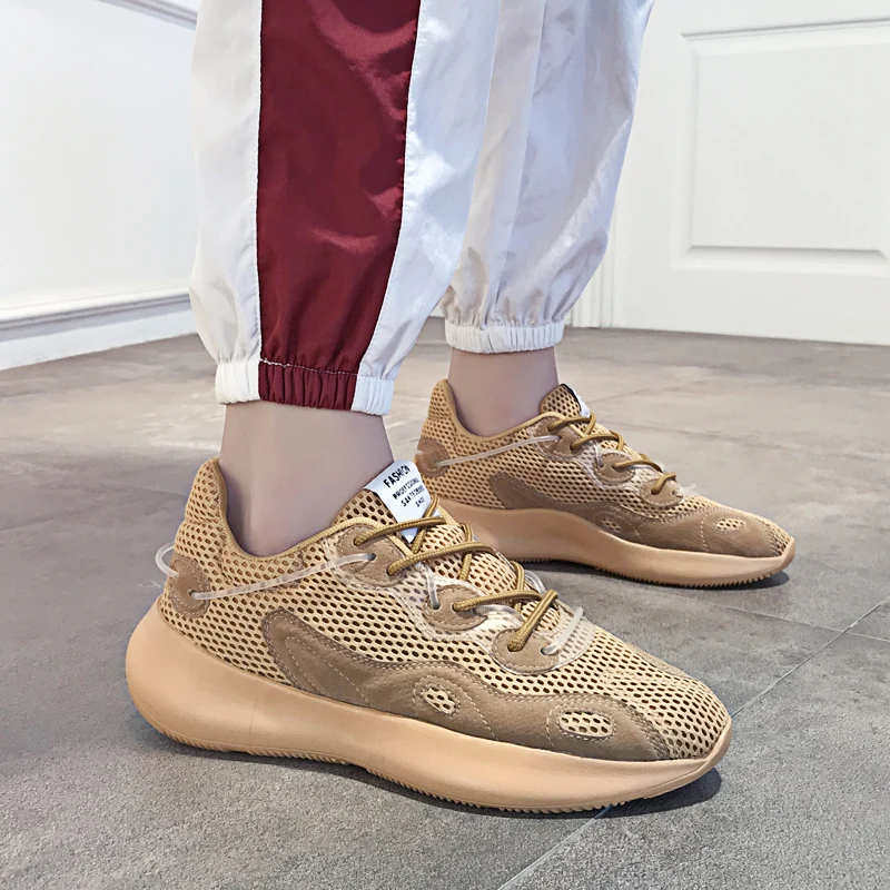 Сезон весна лето дышащие кроссовки сетчатые для мужчин и взрослых нескользящие