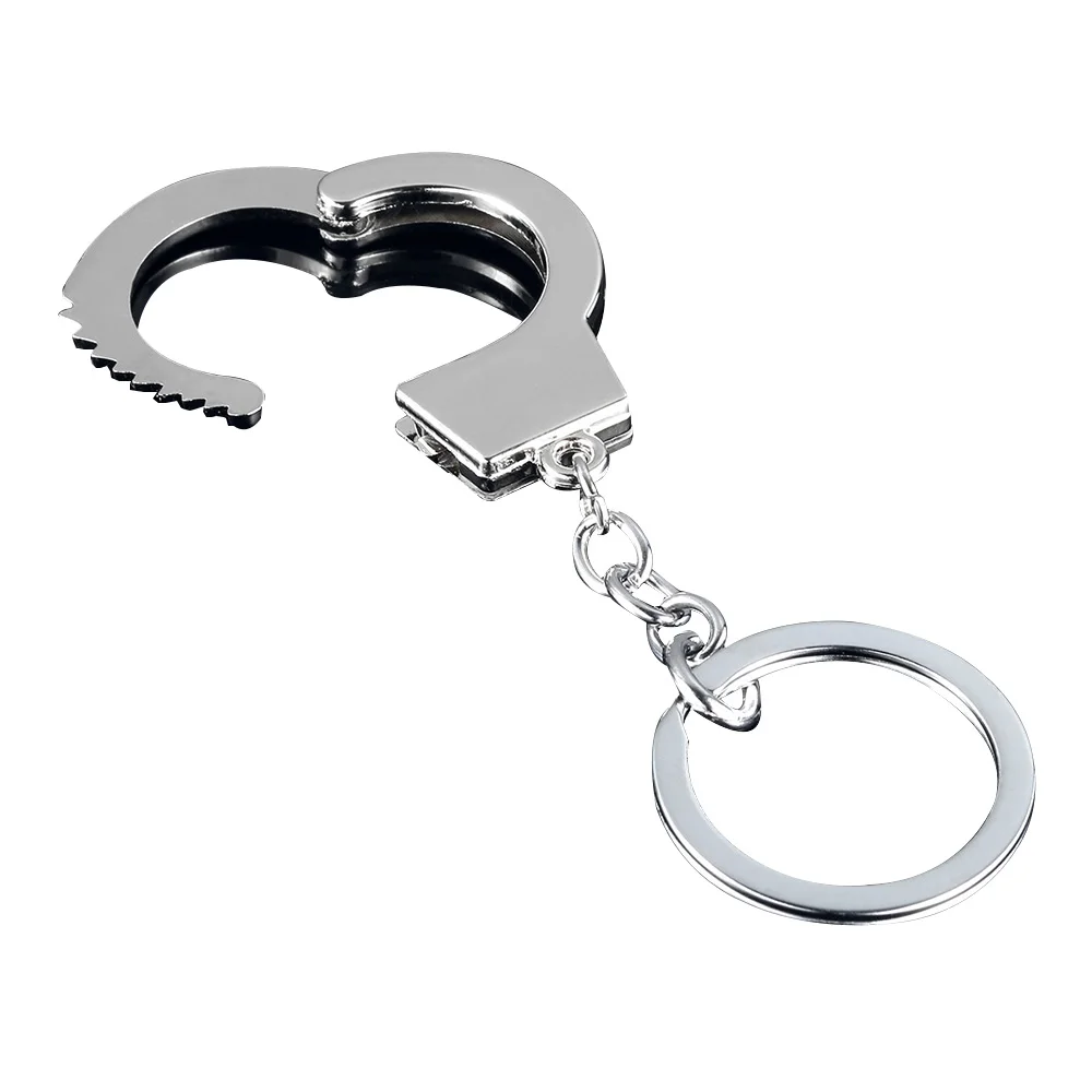 

Creative Model Simulation Single Handcuffs Metal Keychain Accessories Popular Multifunctional Keyring Car Keypendant Decorations