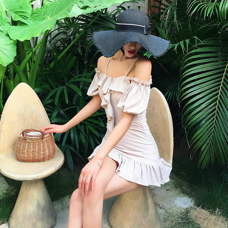 Женский раздельный купальник женское бикини большого размера модное с эффектом