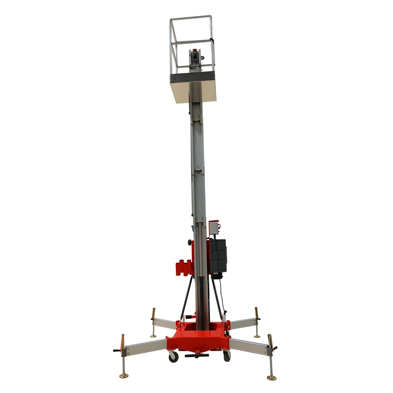 

9m Mobile Push Around PersonLiftVertical Mast Lift Manual Electric Single Man Lift