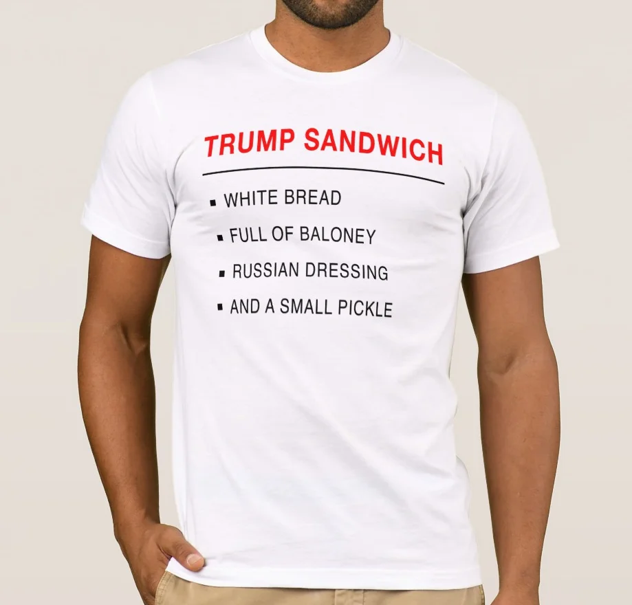Мужская футболка с изображением белого хлеба Трампа | одежда