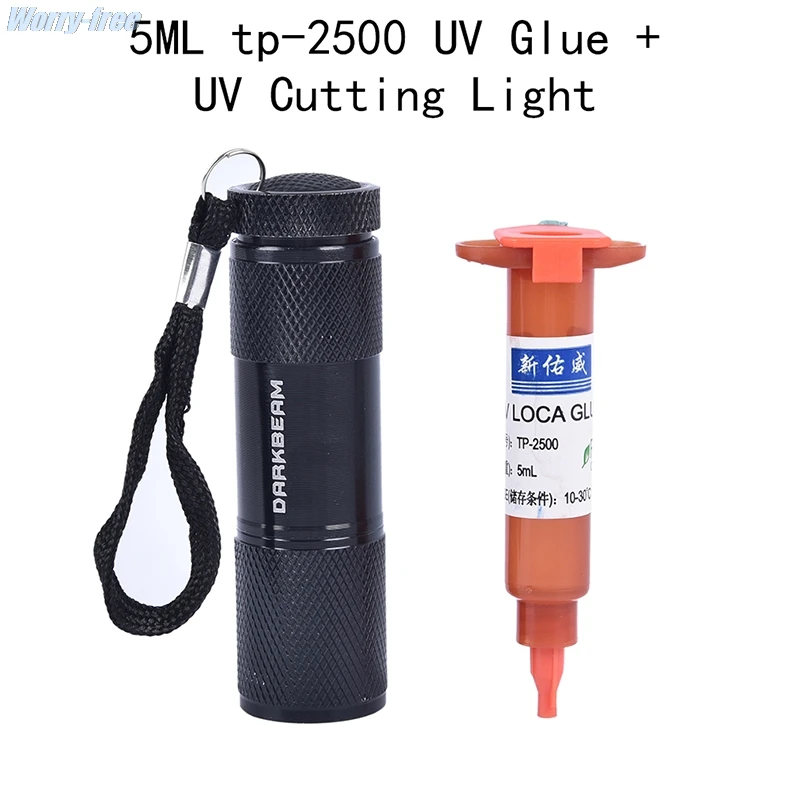 tp-2500 UV Glue LOCA Liquid Optical Clear adhesive 5ml 10ml tp2500 +UV cutting light for iPhone Samsung glass lens Repair