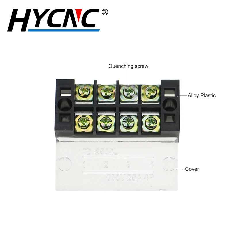 Двухрядный экранированный винтовой клеммный соединитель 1 шт. 25 А 600 В серия TB 4 6 12