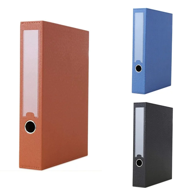 

PU Leather File Folder, Archives Storage Box Cases, Document Desk Paper Organizer, Office Business Letter Holder