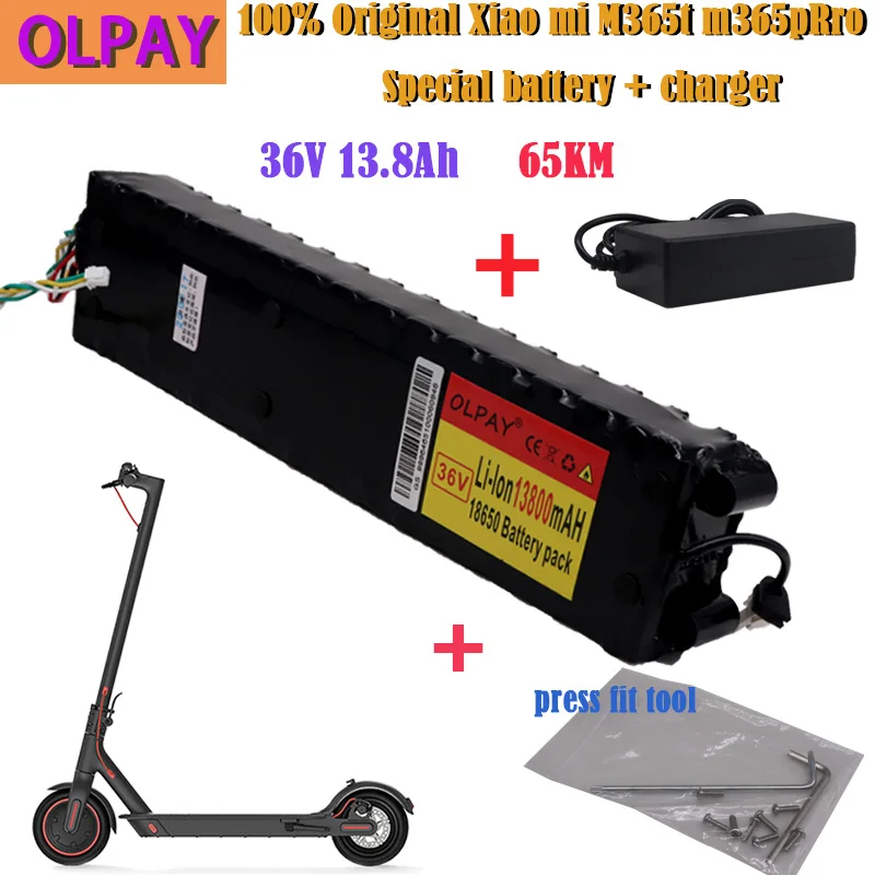 

Original 36V 13.8Ah battery ForXiaomi M356 M356 Pro Special battery pack 36V battery 13800mAh Riding 65km +42V charger