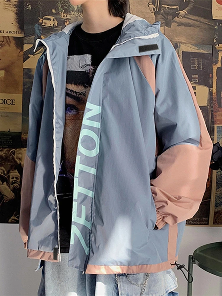 

Zipper Jacket Men Style Hooded Casual Top Streetwear Jacket Men Style Varsity Korean Clothes Jacket Mens Clothing Jackets BG50JS