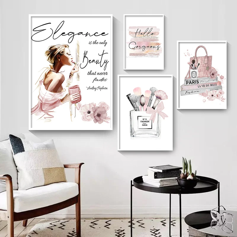 Модный плакат-книга художественные кисти макияж холст живопись красота