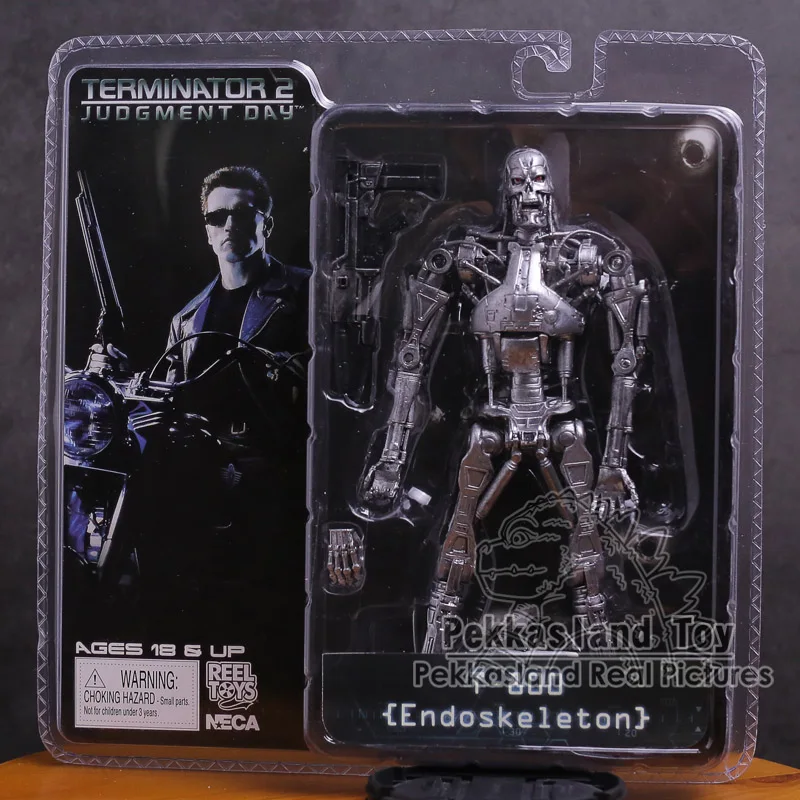 Фигурка эндоскелет NECA The Terminator T 800 1000 ПВХ коллекционная игрушка 7 дюймов 18