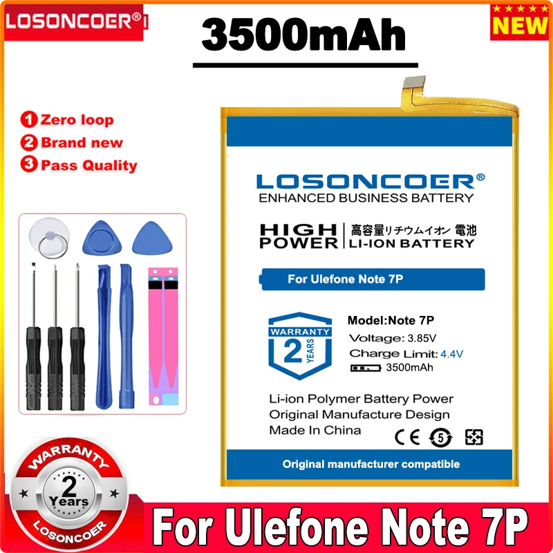 

LOSONCOER 3500mAh Note 7P Mobile Phone Battery For Ulefone Note 7P
