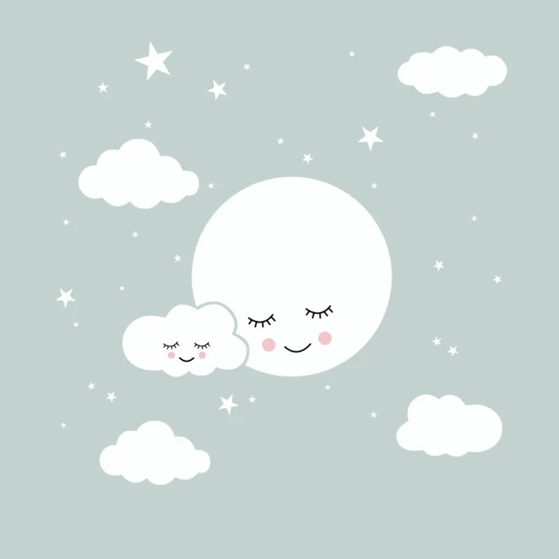 

Cartoon Cute Clouds Wall Stickers for Kids Child Rooms Boys Girls Art Mural Vinyl Wall Decals Wardrobe Decoration