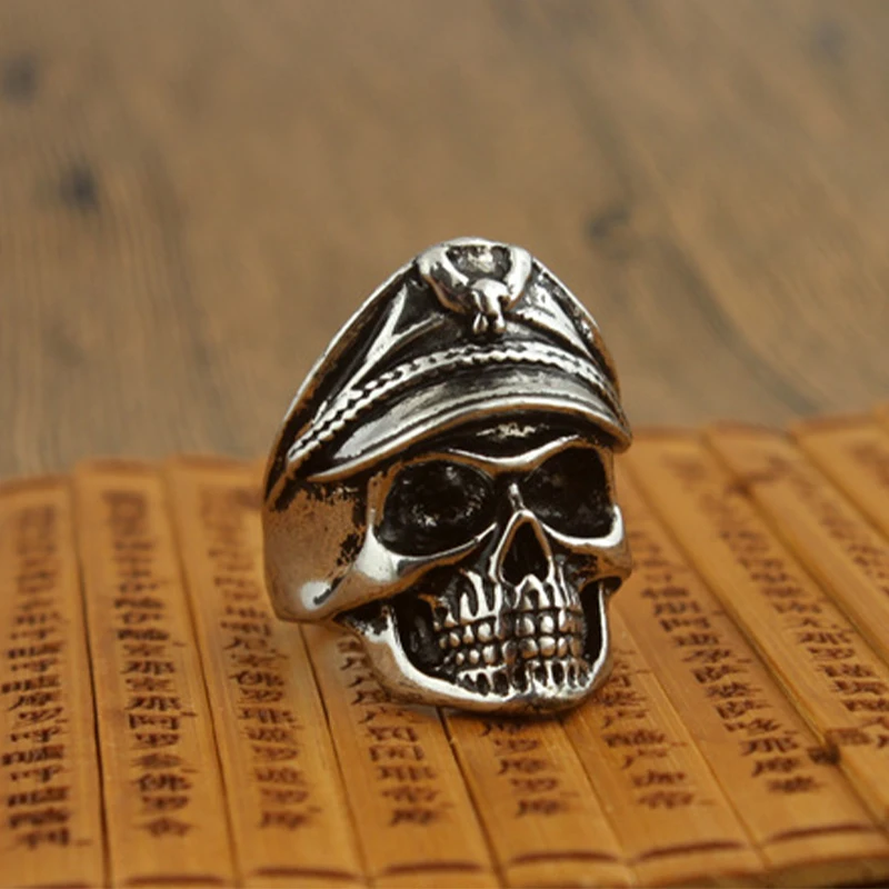 StreamPunk Стиль кольца с черепом Прохладный индивидуальное из титановой стали