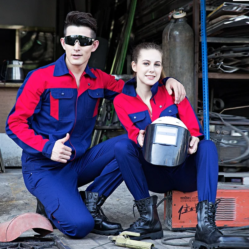 Рабочая одежда из 100% хлопка мужские и женские Рабочие комбинезоны униформа для