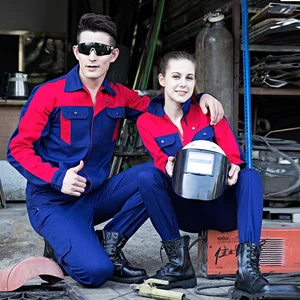 Рабочая одежда из 100% хлопка, мужские и женские Рабочие комбинезоны, униформа для авторемонта, рабочих автомобилей, толстые комбинезоны для сварки с защитой от ожогов, Женская