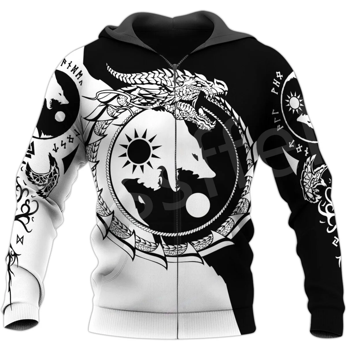 

Tessffel Vikings God Viking Warrior Odin Tattool Harajuku NewFashion Tracksuit 3DPrint Streetwear Pullover Hoodies Men/Women 11
