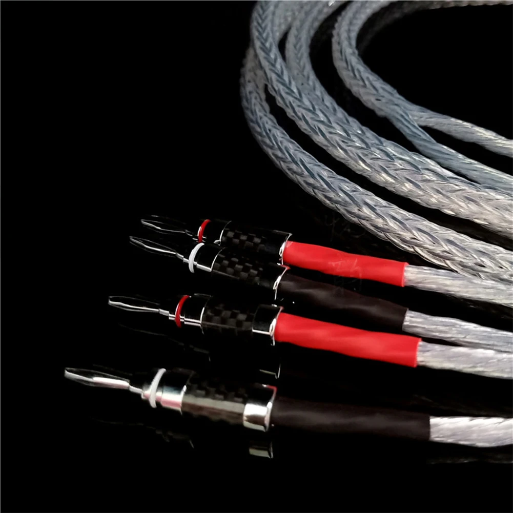 Hi Fi 8ag OCC посеребренный кабель для динамиков высокопроизводительный подключения