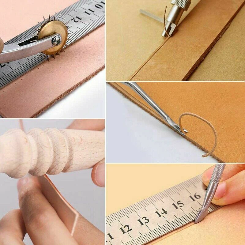 

31 Pcs Leather Sewing Tools Diy Leather Craft Tools Hand Stitching Tool Set