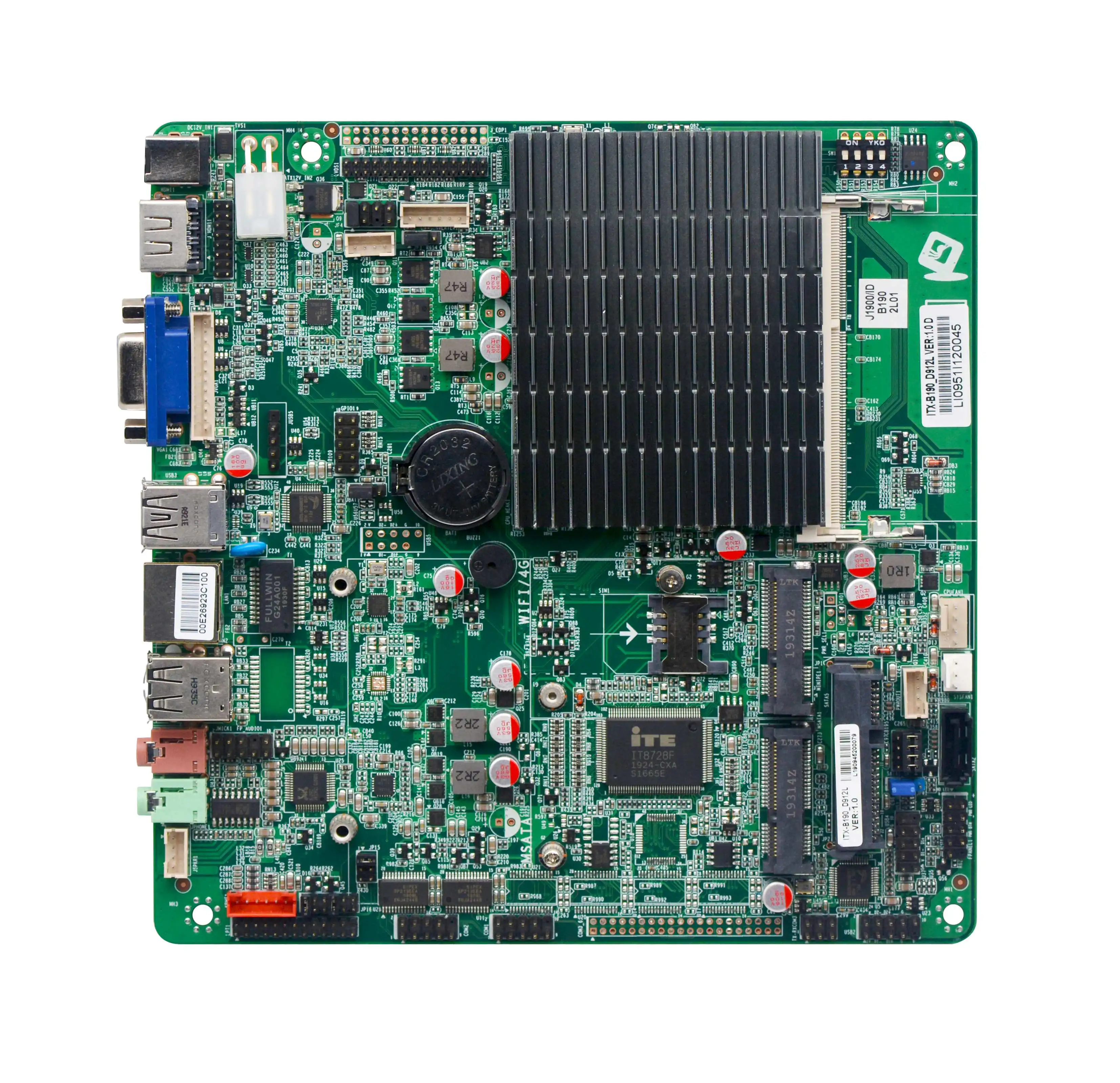 С MSATA Mini-PCIE Untra тонкая материнская плата 12 В постоянного тока без вентилятора Bay Trail