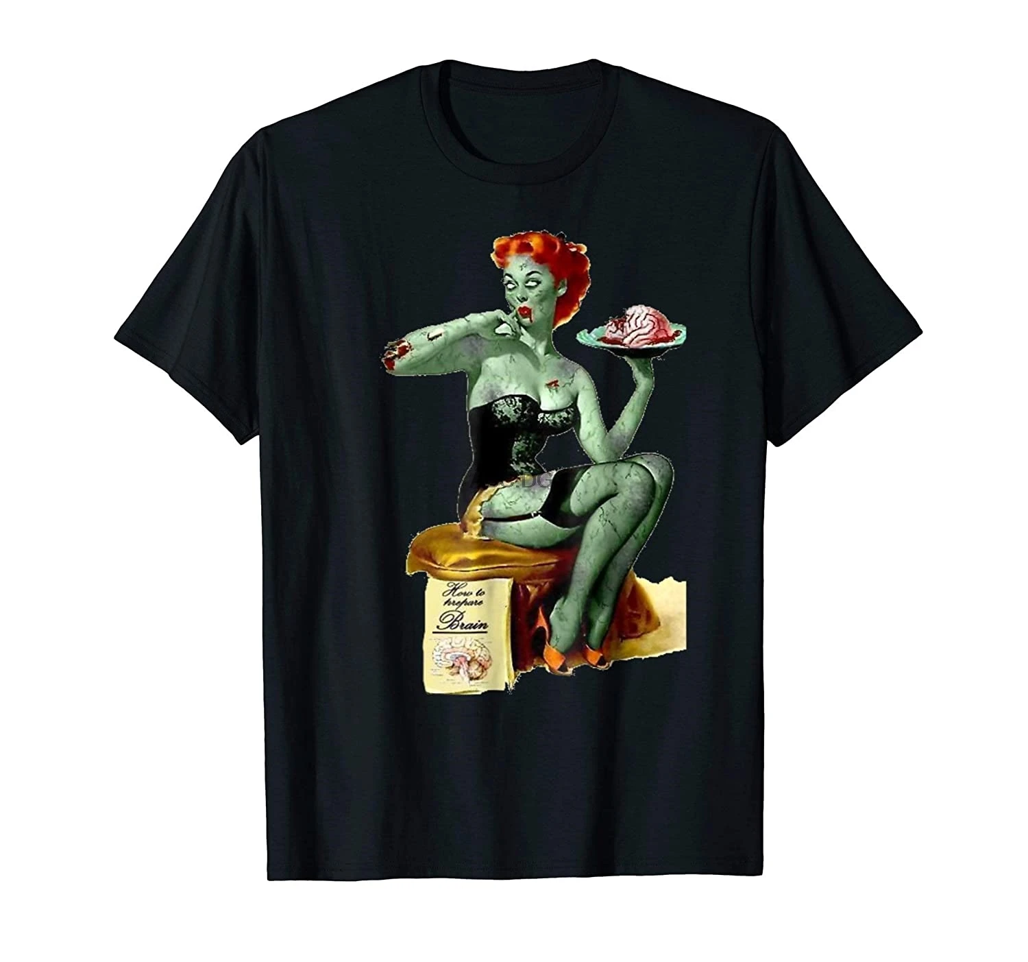 

Zombie Pin Up Girl Halloween T-shirt