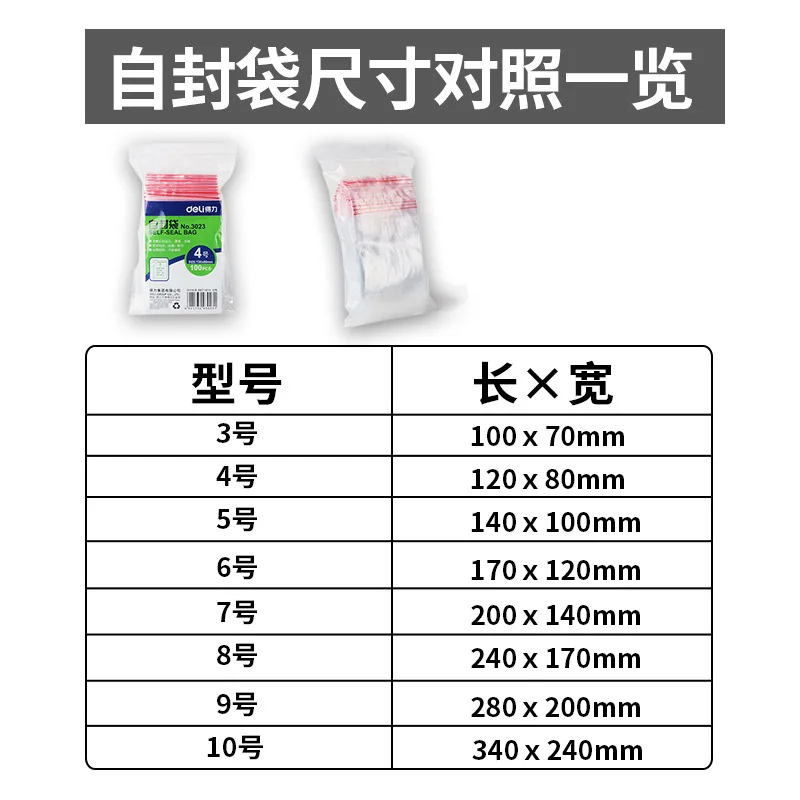 

Thickened Ziplock Bag Transparent No. 7 Disposable Plastic Sealed Bag Packing Sealed Bag Food Packaging Plastic Bag 3