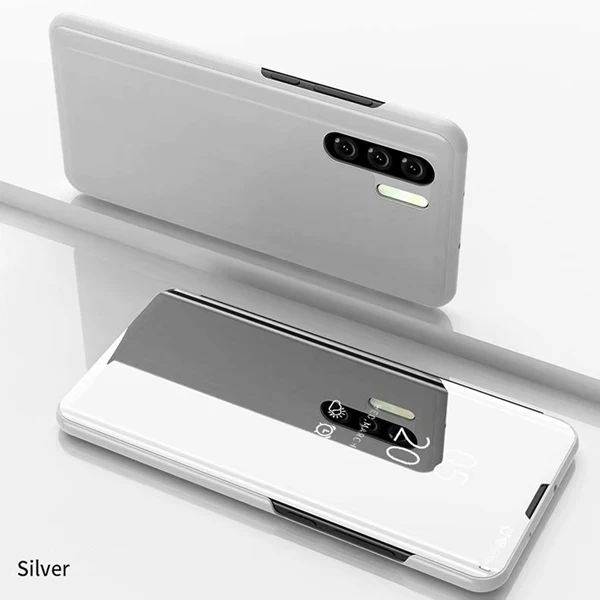 Silver Умный зеркальный флип-чехол для huawei Honor 8A 8C 8S 8X9X20 Pro Honor 9 10 20 Lite Play Y5 Y7 Y9 P Smart Nova 3 5 Pro Coque - Цвет: Silver