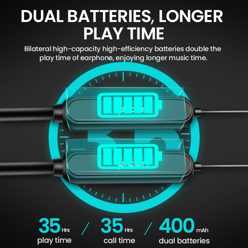 Picun X3 Bluetooth наушники IPX6 водонепроницаемые спортивные беговые беспроводные наушники Магнитный дизайн шейные стерео наушники