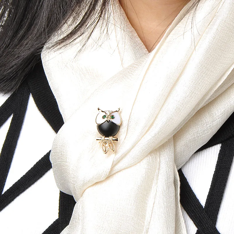Женская/Мужская брошь Blucome в виде мини совы аксессуар для свитера шарфа с