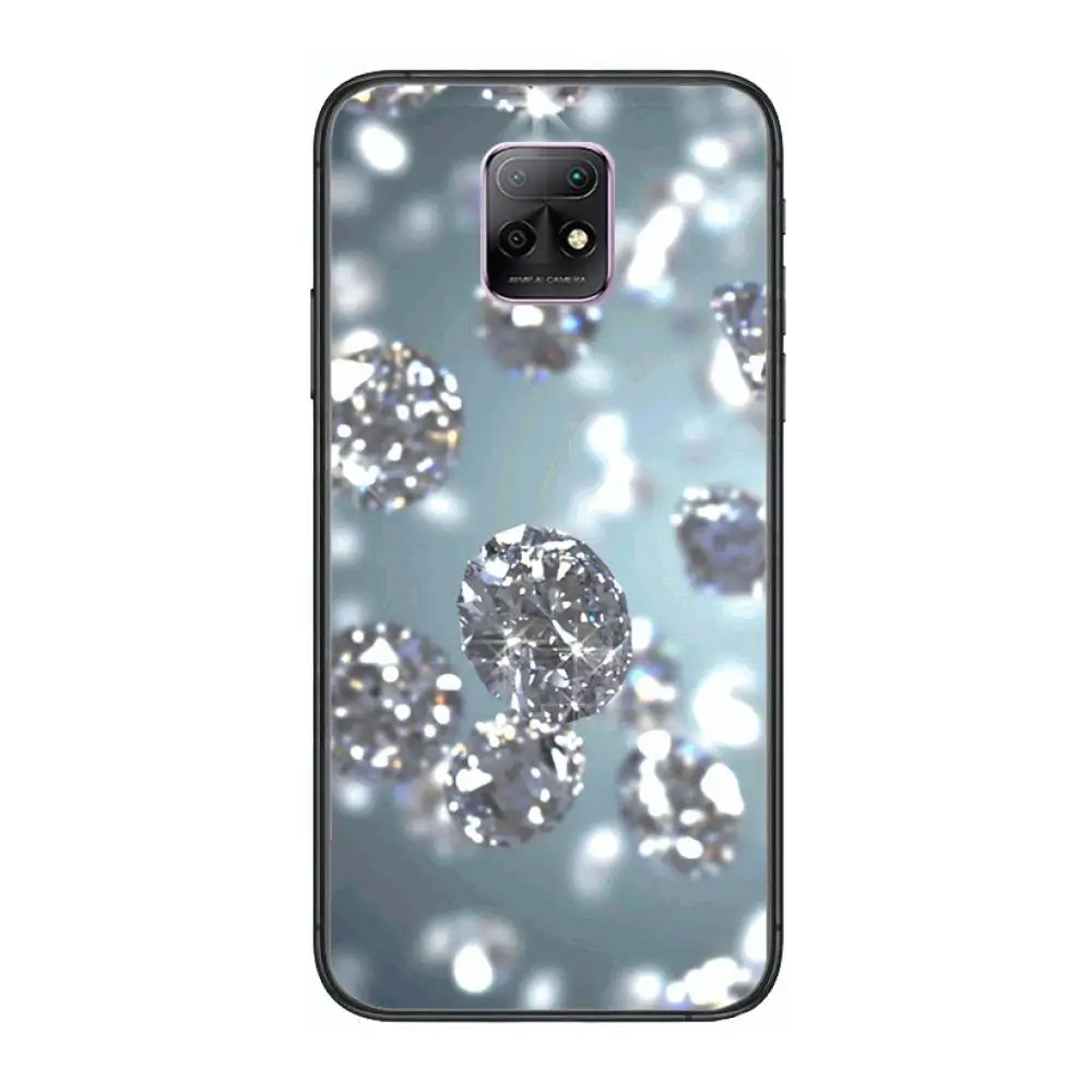 

Shiny Diamond Girl's style Phone Case For XiaoMi Redmi 10X 9 8 7 6 5 A Pro S2 K20 T 5G Y1 Anime Black Cover Silicone Back Prett