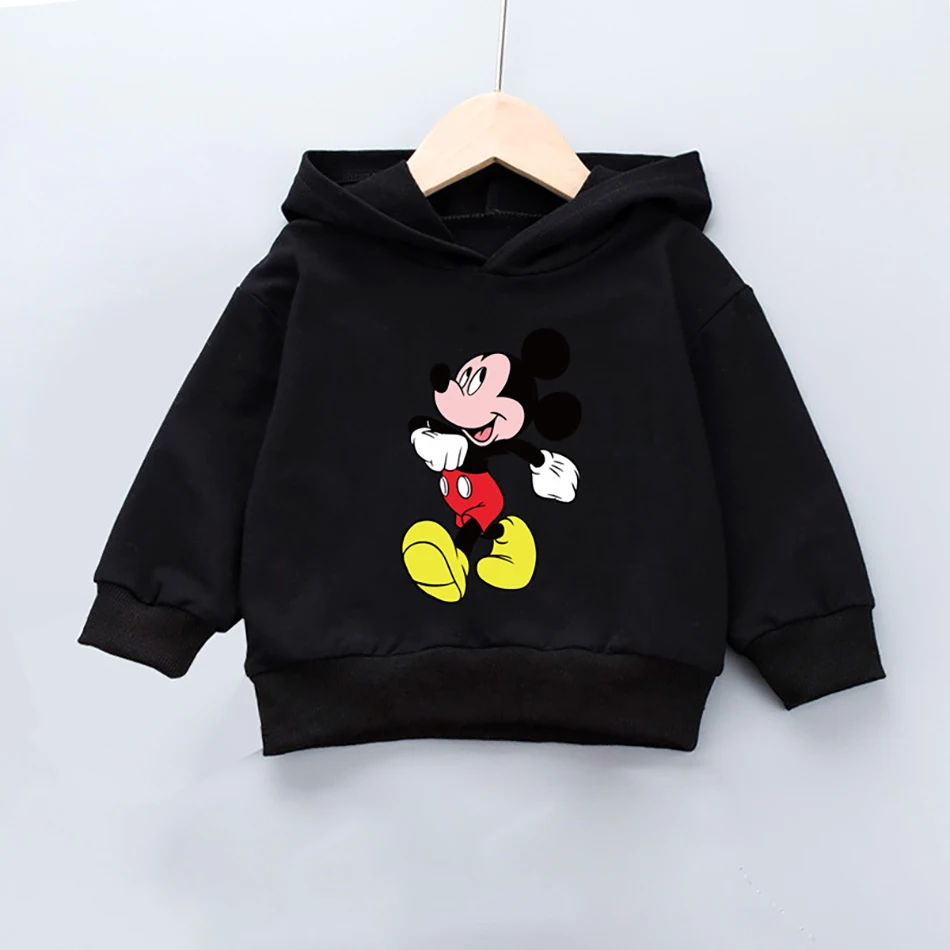 Disney Mickey Minnie Boys Girls Hoodie Clothes Clothing Toddler Infant Boys Girls Sweatshirts T-shirt Hoodied Cotton T-Shirt