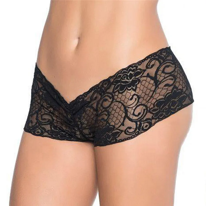 Женское Бесшовное нижнее белье черные кружевные трусики Ультра тонкое