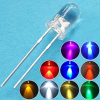 1000pcs 5mm round red green blue pink white yellow super bright water clear diode led emitting diodes bulb light diy lamp