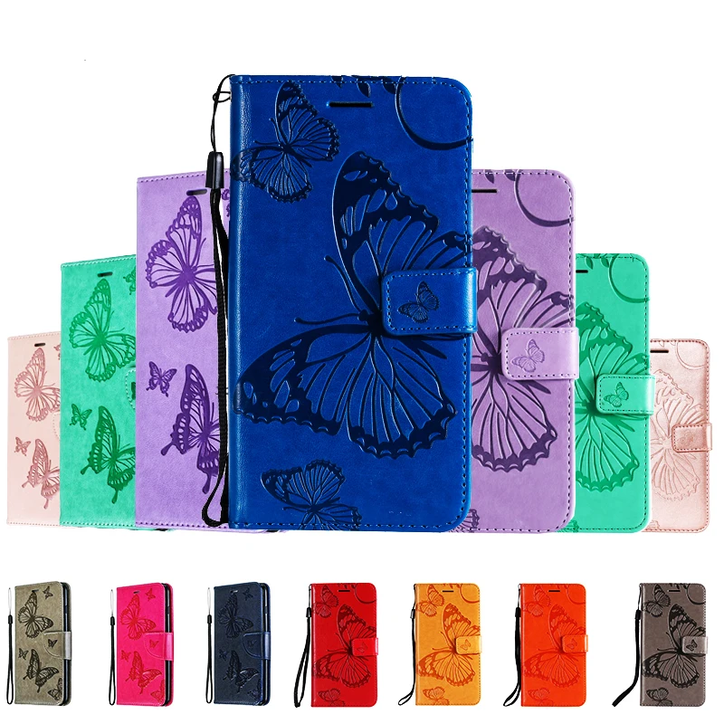 Кожаный чехол для Fundas samsung Galaxy A7 2018 A750 Чехол 3D Бабочка Флип Бумажник телефон сумка