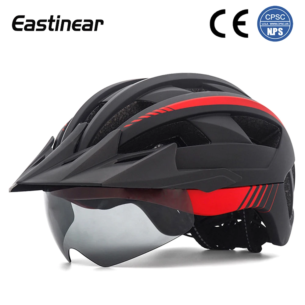 

Велосипедный шлем для мужчин и женщин, дышащий Интегрированный шлем из пенополистирола, линзы для езды на велосипеде, горном и шоссейном ве...