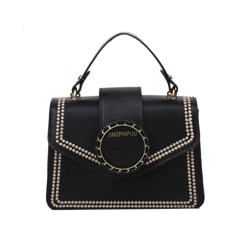 

Small Bag 2020 Fashion Retro Female Bag Western Style Wide Shoulder Strap Messenger Bag Small Square Bag Handbags Women Bags