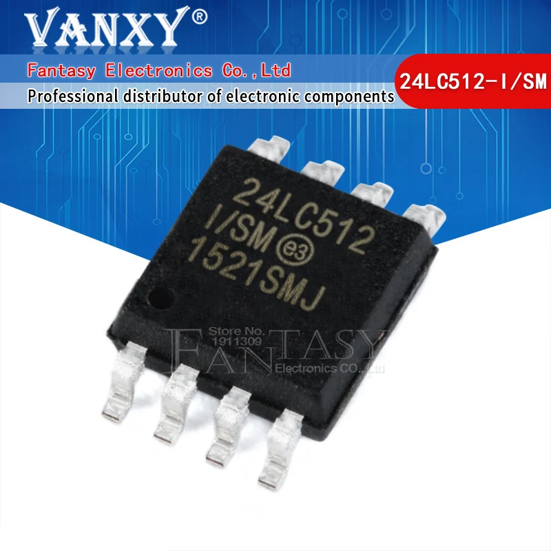 Интегральная схема 24LC512-I/SM SOP-8 24LC512 SOP8 SOP, 5 шт.