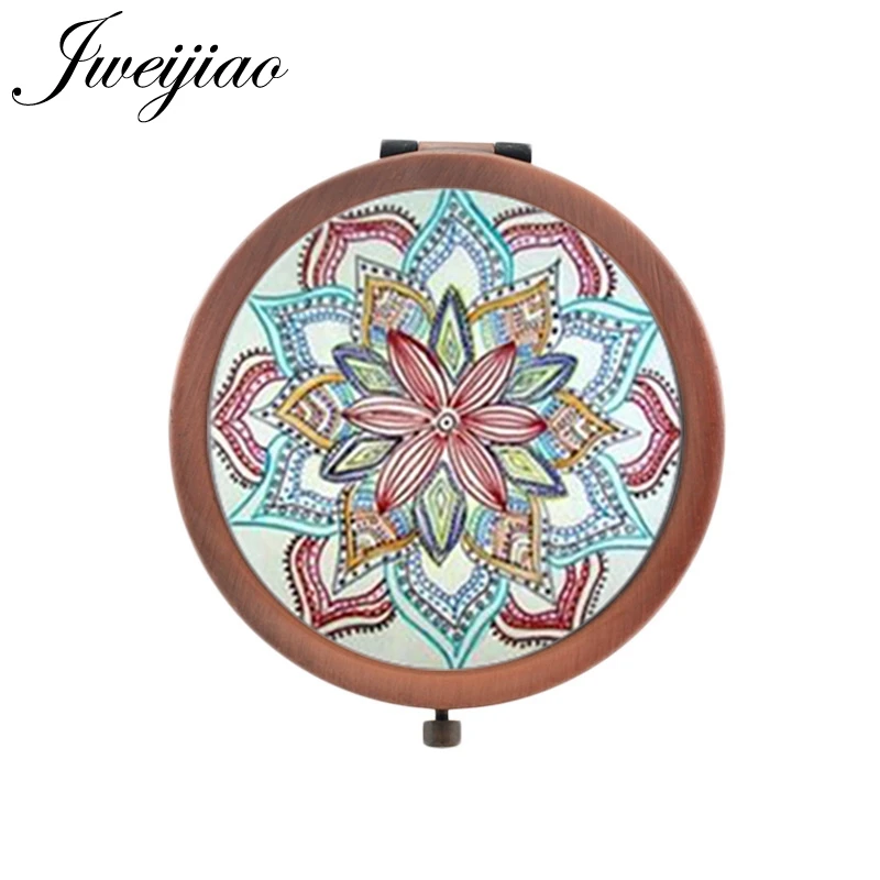 

Youhaken 2019 Hippie Mandala Gift make up mirror Pompom Bohemian Meditation Folding Vintage Brand Vanity mirror b388