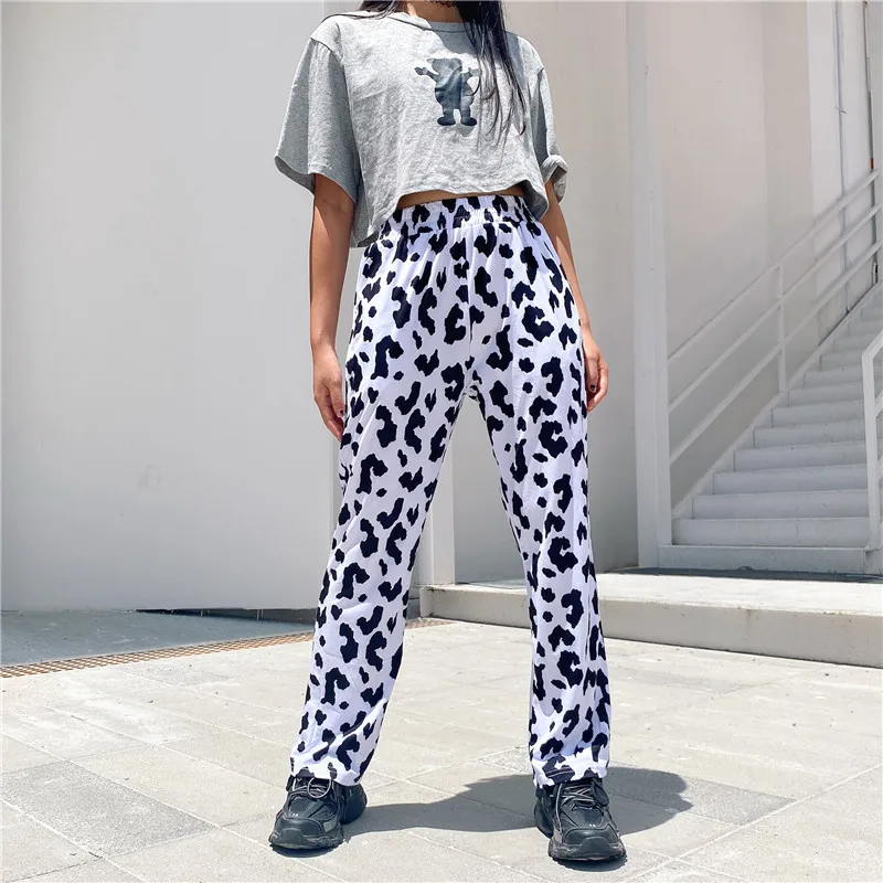 

Zebra Animal Print Pants Capris Women Harajuku High Waist Trousers Ladies Casual Office Pants Fashion Female Streetwear 2021