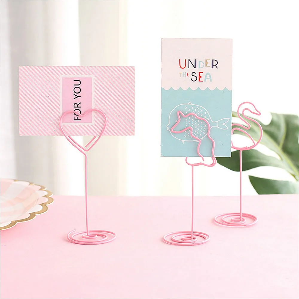 Настольные заметки зажимы в форме единорога сердца свадебные сувениры место