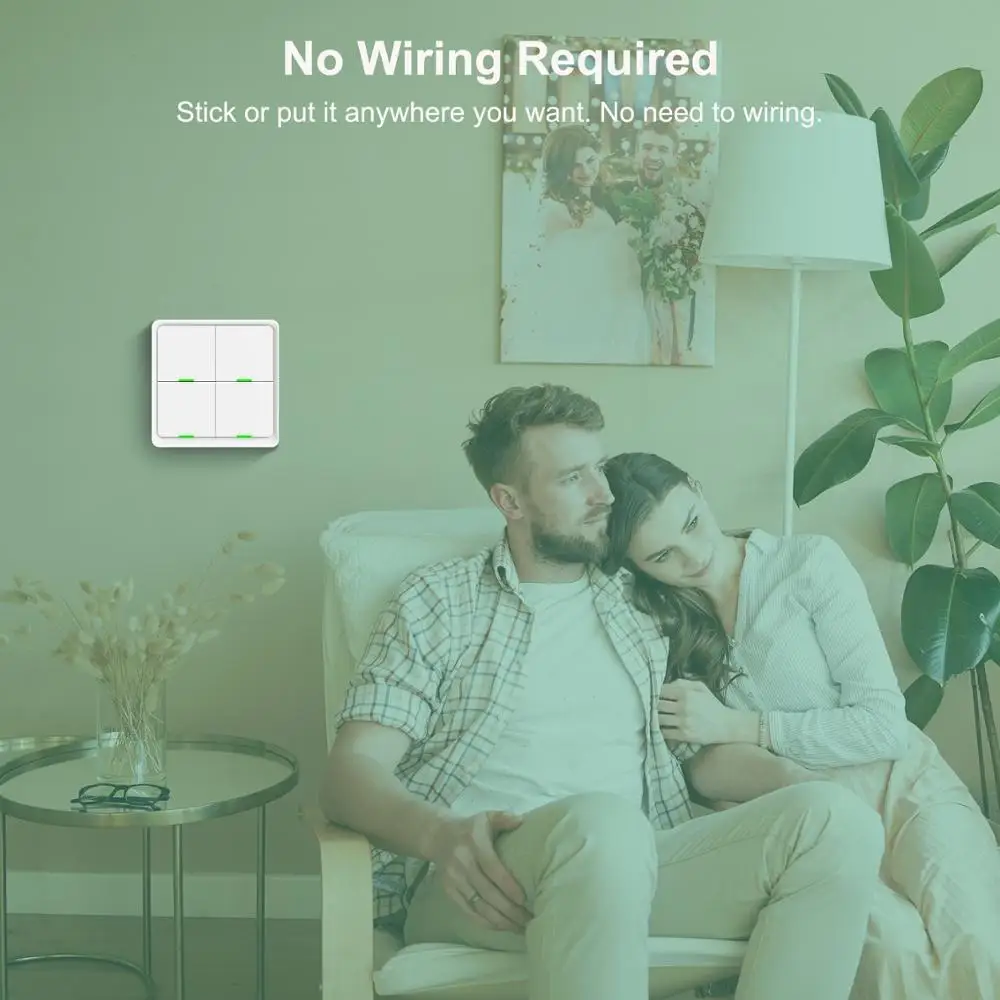 Переключатель Tuya ZigBee универсальный беспроводной смарт выключатель с 4 клавишами