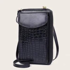 brand designer small crossbody bag for women pu alligator leather female shoulder purse ladies clutches wallet handbag phone bag free global shipping