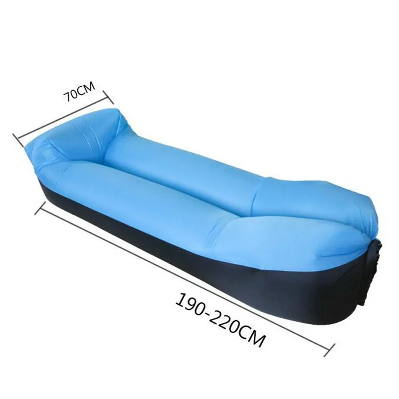 Lazy Pillow Waterproof Inflatable Sofa Portable outdoor beach air sofa bed Sleeping bag Oxford cloth 240*70cm | Мебель