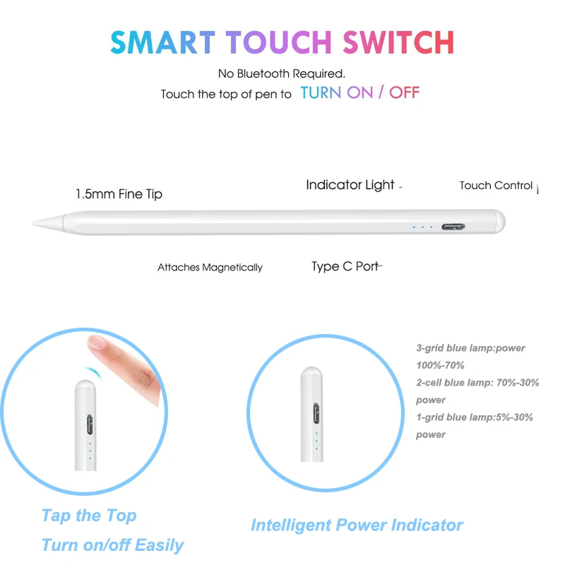 Ручка карандаш для Ipad с активным подавлением пальмового стилуса Pro Tilt 12 9 11 Air 2018 2019