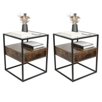 bedside cabinet retro industrial style coffee tables living room bedroom furniture for home nightstands storage rack hwc