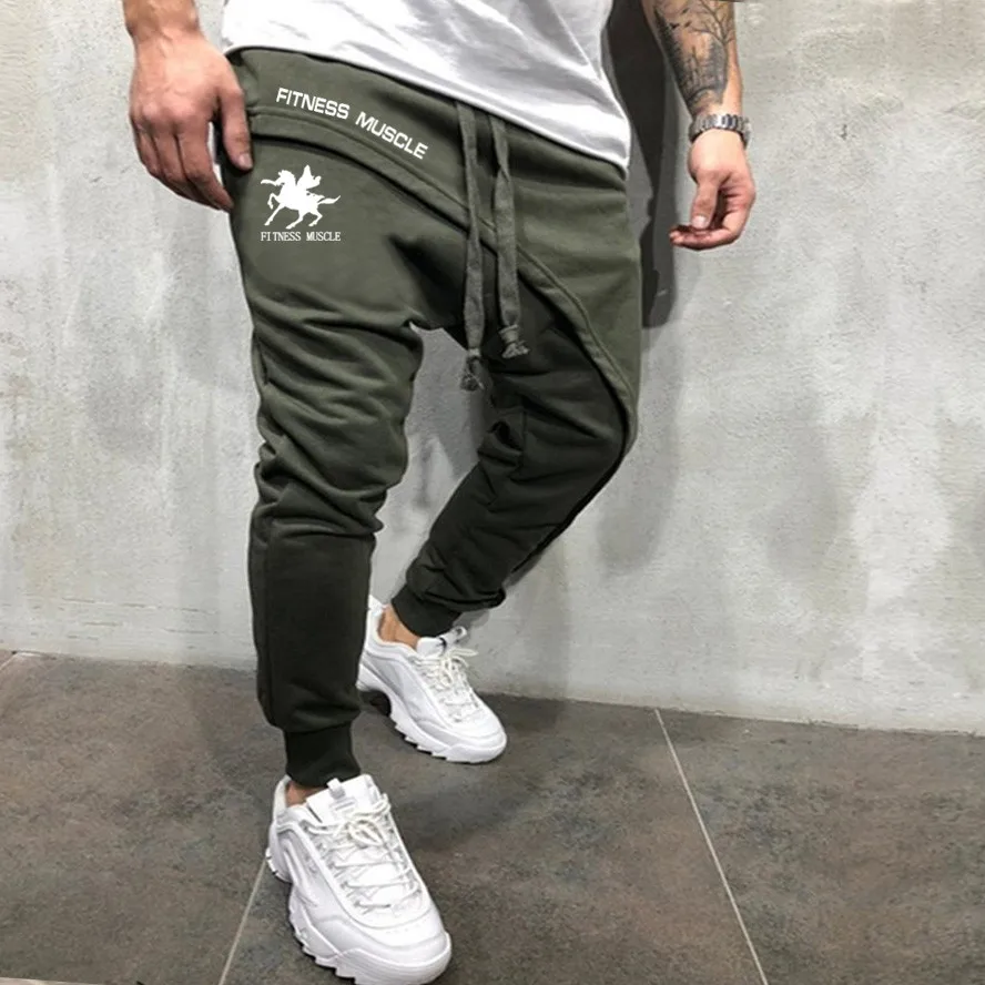 Штаны мужские Многослойные асимметричные уличная одежда брюки джоггеры