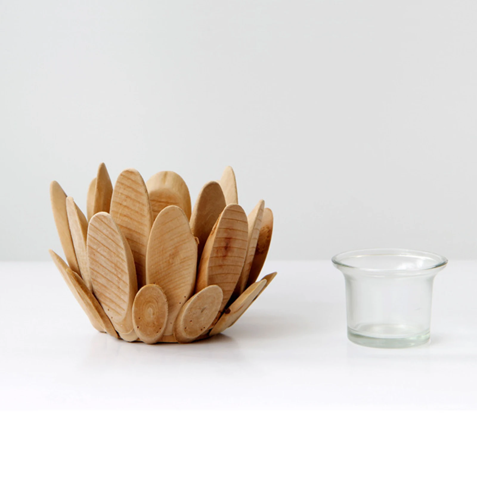 Подсвечник со стеклянной чашкой в виде цветка лотоса подсвечник для