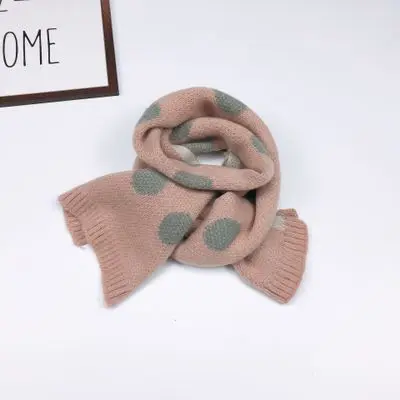 pink Детский зимний шарф для мальчиков и девочек, детский шарф с помпоном, теплые шарфы для шеи, вязаные шарфы с имитацией шерсти, теплый пушистый шарф - Цвет: pink