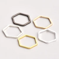 20 pieces batch 12 1mm copper plated 5 colors closed hexagonal hollow pendant connector simple handmade pendant accessories