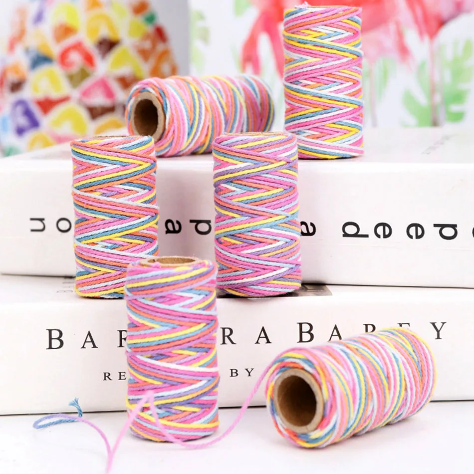 23M 1mm Cotton Rope Macrame Cord Crafts DIY Sewing Rope Ribbon Bow String Gift Wrapping Twine Party Wedding Decor Accessories images - 6