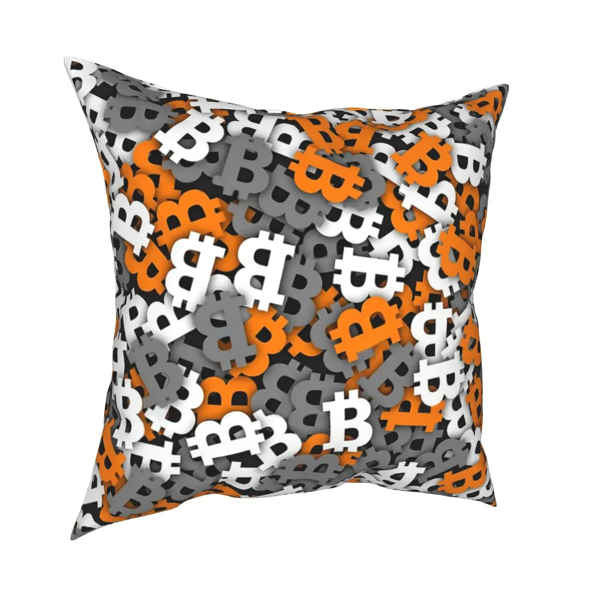 

Bitcoin Camouflage Pillowcase Cushion Cover Decorations Crypto Cryptocurrency Currency BTC Throw Pillow Case Cover Home 45X45cm