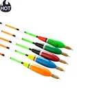 Новый 5 шт.лот поплавок 3 + 2 г 4 + 2 г 5 + 2 г 6 + 2 г разноцветный Баргузинский поплавок для пихты, вертикальный поплавок для ловли карпа, рыболовные снасти